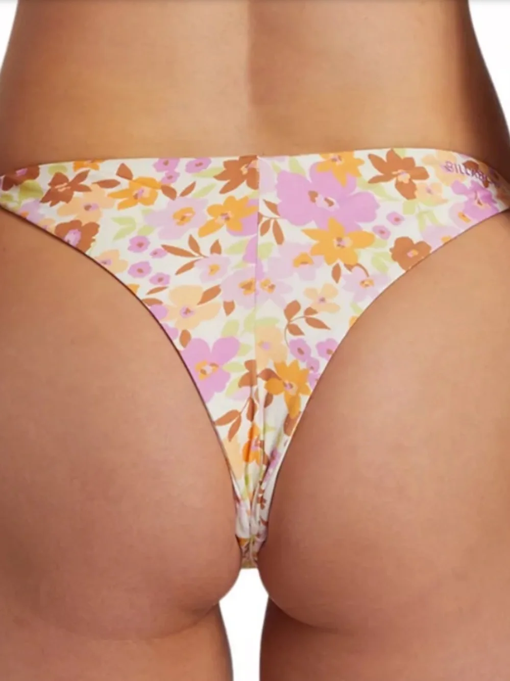 Billabong Small Bottoms Bikini Sungazers Reversible Tie Tanga Multi floral NWT - Picture 11 of 13